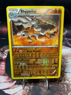 Rhyperior 76/160 Reverse Holo Primal Clash Pokemon Card - Image 1