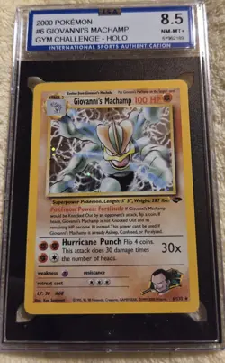 #6 GIOVANNI'S MACHAMP GYM CHALLENGE-HOLO 2000 POKEMON CARD - Image 1