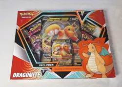 POKEMON Dragonite V Box NEW SEALED Promo Card with 4 booster packs - Image 1