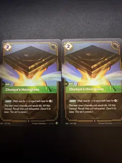 Riftbound League Of Legends Origins Foil Card OGN 077 Zhonyas Hourglass - Image 1