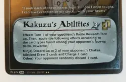 Kakuzu's Abilities Rare 1st Edition Foil Mission card M-674 Naruto ccg tcg - Image 3