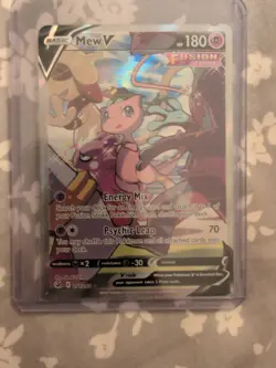Pokemon Mew v Holo Alternative Art Ultra Rare TCG Fusion Strike Card 251/264 - Image 1