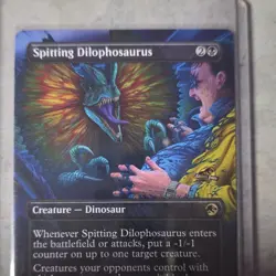 Magic: The Gathering Spitting Dilophosaurus Borderless Jurassic World - Image 1