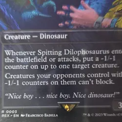 Magic: The Gathering Spitting Dilophosaurus Borderless Jurassic World - Image 2