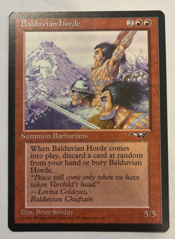 Balduvian Horde Alliances Magic the Gathering 1996 NM - Image 1