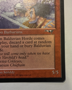 Balduvian Horde Alliances Magic the Gathering 1996 NM - Image 3