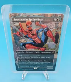 Spectacular Spider-Man (Borderless) Foil R 0014 Marvel's Spider-Man MTG Magic - Image 1