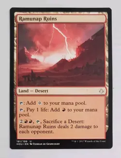 X 1 MTG Magic the Gathering Ramunap Ruins (181/257) Hour of Devastation LP - Image 1