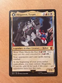 MTG Magic the Gathering Megatron Tyrant Universes Beyond: Transformers NM - Image 1