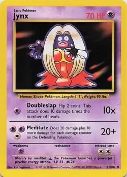 Jynx 031/102 Base Set Uncommon - Pokemon TCG - LP - Image 1