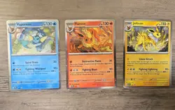 Pokemon TCG Flareon 167, Vaporeon 168, Jolteon 169 - Black Star Promo Lot NM - Image 1