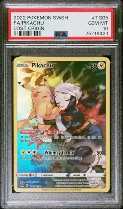 PIKACHU #TG05 PSA 10 • 2022 POKEMON SWORD & SHIELD LOST ORIGIN FULL ART - Image 1