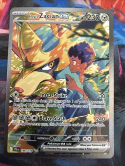 Pokemon Hop's Zacian EX 186/159 SV09 Special Illustration Rare Full Art Holo - Image 1