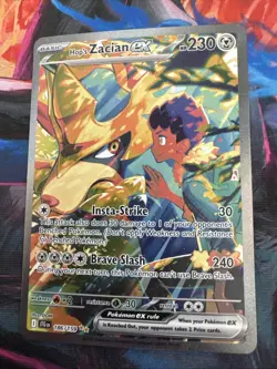 Pokemon Hop's Zacian EX 186/159 SV09 Special Illustration Rare Full Art Holo - Image 3