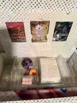 Pokemon Mew & Mewtwo Holo Box Set Mew ex Trading Cards Collectible - Image 1