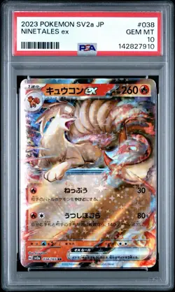 PSA 10 Ninetales ex 2023 Pokemon Japanese SV2a #38 - Image 1
