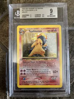 Pokemon Typhlosion 1st Edition Holo Rare Neo Genesis Beckett 9 17/111 2000 - Image 1