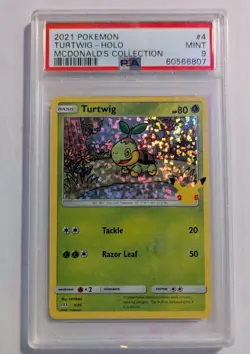 Pokemon TURTWIG 2021 PSA Mint 9 - HOLO 4/25 McDonald's 25th Anniversary Coll. - Image 1