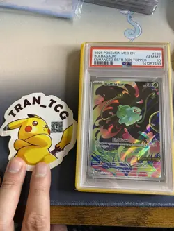 PSA 10 Bulbasaur box topper stamp #133 2025 Pokemon Mega Evolution - Image 1