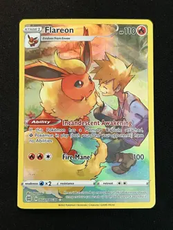 Pokemon TCG Full Art Flareon TG01/TG30 Brilliant Stars Trainer Gallery NM/M - Image 1