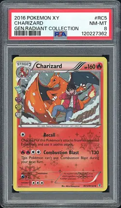 CHARIZARD 2016 Pokemon XY Generations Radiant Collection #RC5 - PSA 8 -362 - Image 1
