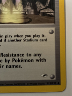 Pewter City Gym 1st Edition Gym Heroes #115/132 Uncommon WOTC Pokemon 2000 LP - Image 3
