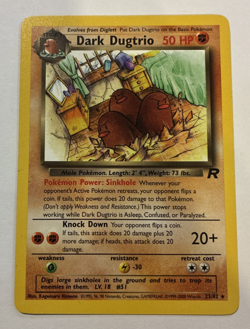 Dark Dugtrio Team Rocket #23/82 Rare WOTC Pokemon 2000 MP - Image 1