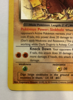 Dark Dugtrio Team Rocket #23/82 Rare WOTC Pokemon 2000 MP - Image 2