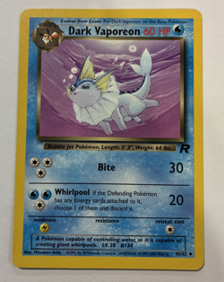 Dark Vaporeon Team Rocket #45/82 Uncommon WOTC Pokemon 2000 MP - Image 1