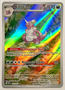 Pokemon Nidoking 174/165 Sv: Scarlet & Violet 151 Illustration Rare M/NM - Image 1