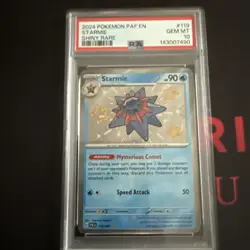 2024 POKEMON PAF EN-PALDEAN FATES #119 STARMIE SHINY RARE PSA 10 - Image 1