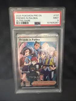 2025 POKEMON PRE EN-PRISMATIC EVOLUTIONS 137 FRIENDS IN PALDEA ULTRA RARE PSA 9 - Image 1