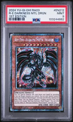 2024 YU-GI-OH! RA03-QUARTER CENTURY BONANZA RED-EYES DARKNESS METAL DRAGON PSA 9 - Image 1