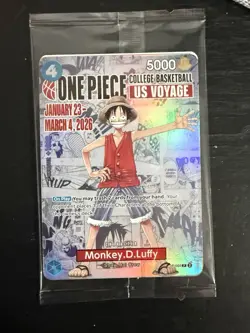 One Piece TCG Monkey D Luffy College Basketball US Voyage Promo P-055 - Image 1