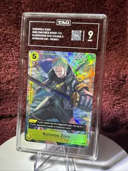 Roronoa Zoro OP07-113 Alt Art Vol. 3 One Piece Promo Graded Tag - Image 1