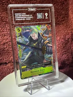 Roronoa Zoro OP07-113 Alt Art Vol. 3 One Piece Promo Graded Tag - Image 2