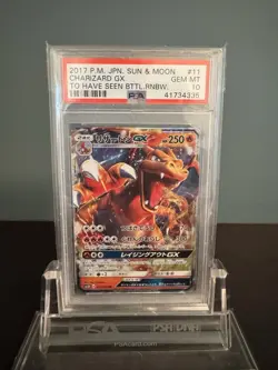 PSA 10 GEM MINT JAPANESE POKEMON 2017 CHARIZARD GX 011/051 BATTLE SM3H - Image 1