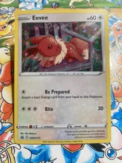 Eevee SWSH175 Promo SWSH Black Star Pokemon Near Mint - Image 1