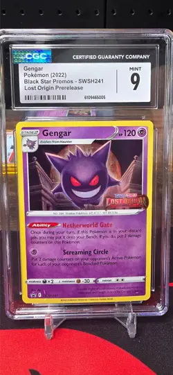 Pokemon CGC 9 Mint Gengar SWSH241 Promo Holo - Image 1