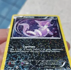 Pokemon Purrloin RC13/RC25 Legendary Treasures Holo Uncommon Card - Image 3