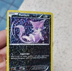 Pokemon Purrloin RC13/RC25 Legendary Treasures Holo Uncommon Card - Image 4