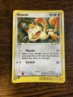 MEOWTH Holo Rare, Black Star PROMO 013 (Pokemon TCG, 2003) NM - Image 1