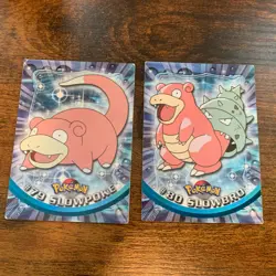 Slowpoke/Slowbro #79/80 Topps Blue Logo Non Foil TV Animation Pokemon Card - Image 1