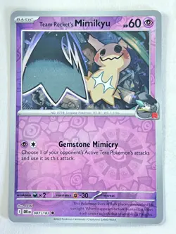 Team Rocket’s Mimikyu 087/182 Reverse Holo Destined Rivals Pokemon Near Mint NM - Image 3