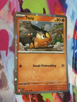 Pokemon Ascended Heroes #29/217 Tepig Cosmos Holo - Image 1