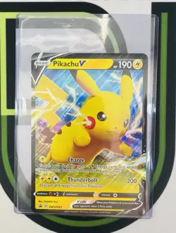 Pikachu V - SWSH061 - Pokemon Oversized Jumbo Promo Ultra Rare Card NM - Image 1