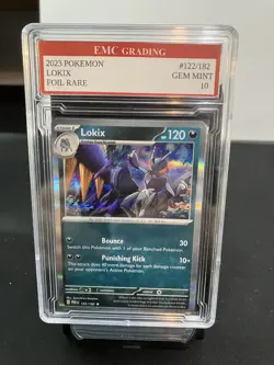 LOKIX 2023 RARE FOIL #122/182 Pokemon Card GRADED 10 TCG CCG - Image 1