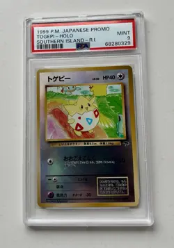 1999 POKEMON JPN PROMO SOUTHERN ISLANDS R.I. TOGEPI-HOLO PSA 9 MINT! 💎 - Image 1