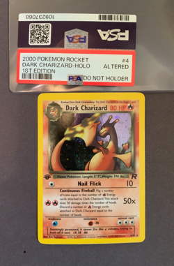 2000 Pokemon Team Rocket Dark Charizard 1st Ed Holo #4/82 - PSA Refused/Altered - Image 1