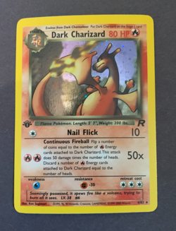 2000 Pokemon Team Rocket Dark Charizard 1st Ed Holo #4/82 - PSA Refused/Altered - Image 2